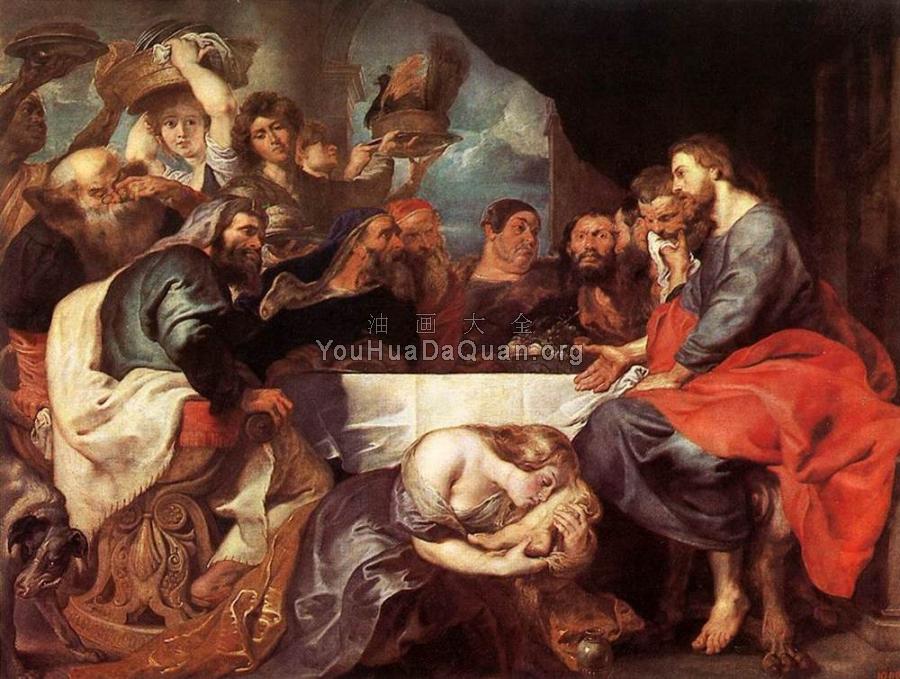 Christ at Simon the Pharisee - 彼得·保罗·鲁本斯